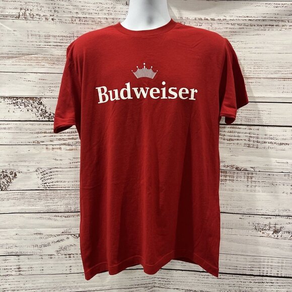 Budweiser Red T-Shirt Size L NWOT Beer T-shirt Size Large Graphic Tee - Picture 1 of 6